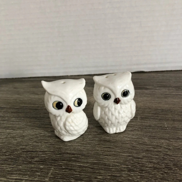 Vtg Ceramic Mini Owl S&P Shakers - Picture 1 of 9